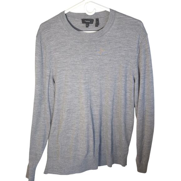 Theory Men’s gray sweater soft regal wool lightweight. Size XL. Crew neck. - Picture 1 of 7